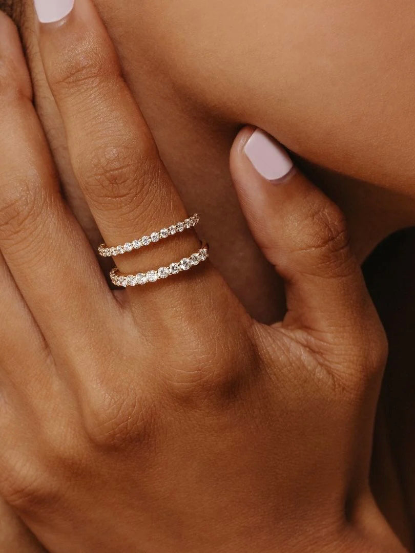 Filigraner 1 Karat Lab-Grown Diamant Memerie-Ring (VVS, D-E)