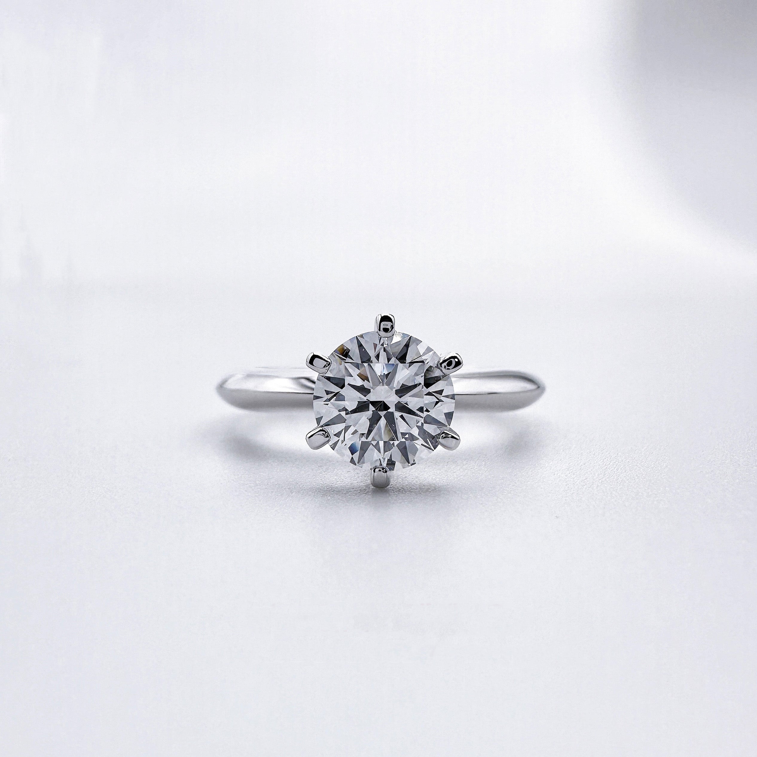 Klassische Eleganz – Solitärring aus Platin mit 2 Karat IGI-zertifizierter Diamant