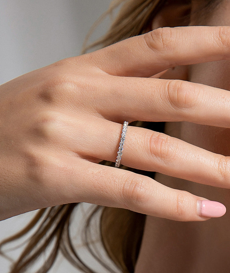 Filigraner 1 Karat Lab-Grown Diamant Memerie-Ring (VVS, D-E)