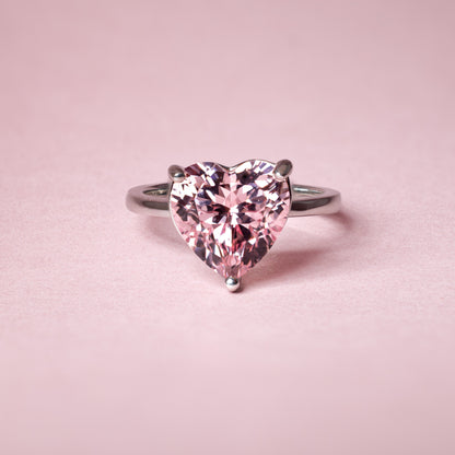 Signature Love Verlobungsring: 5-Karat rosa Herzdiamant von Yourdreamstone