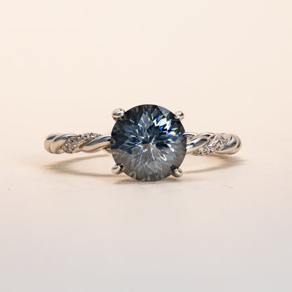 2 Karat, Schwarzer Moissanite