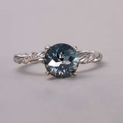 2 Karat, Schwarzer Moissanite