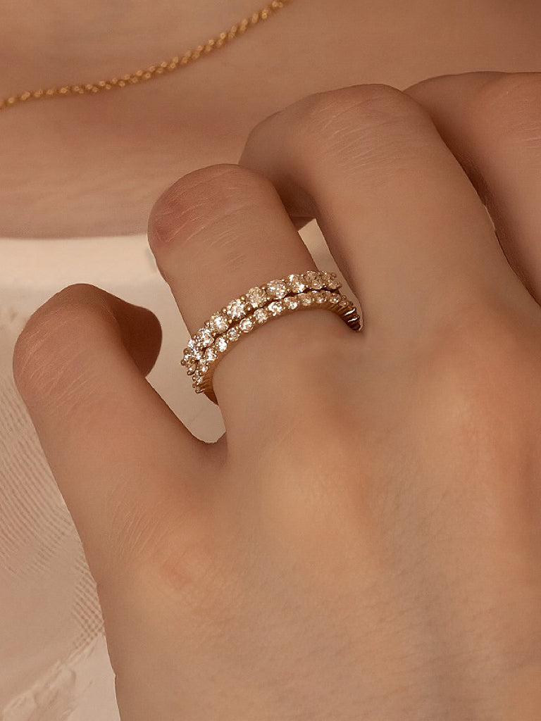 Filigraner 1 Karat Lab-Grown Diamant Memerie-Ring (VVS, D-E)