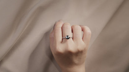 2 Karat, Schwarzer Moissanite